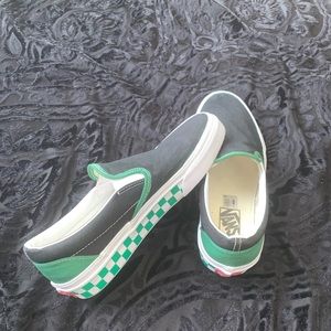 Green n Black checkered vans